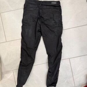 AG Adriano Goldschmied Farrah Skinny Ankle High Rise Coated Jeans Black 32R